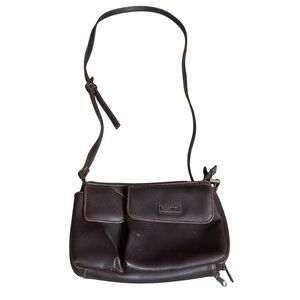 Brown Faux Leather Clutch Purse ROSETTI Women’s Crossbody Multi Compartments